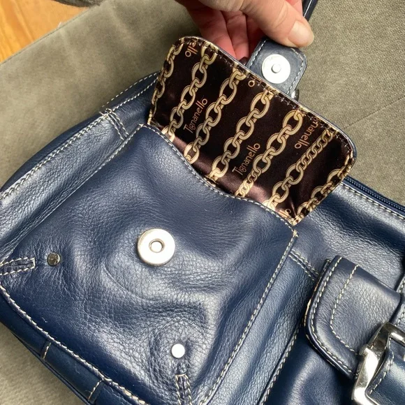 VGC Vintage Tignanello Navy Blue Handbag - Picture 9 of 12